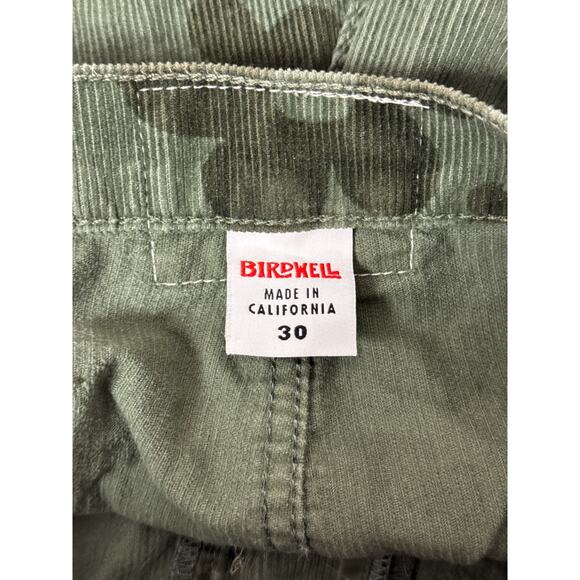 Birdwell Shorts 30 Mens Middy Floral Green Corduroy 5" - Picture 6 of 8